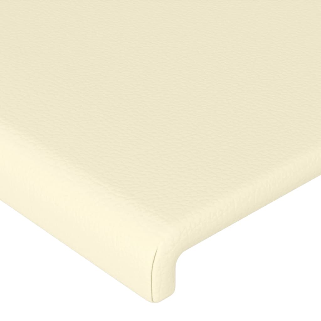 Kopfteil mit Ohren Creme 163x23x78/88 cm Kunstleder